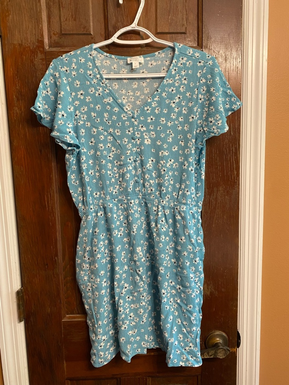 Market & Spruce Blue Floral Mini Dress